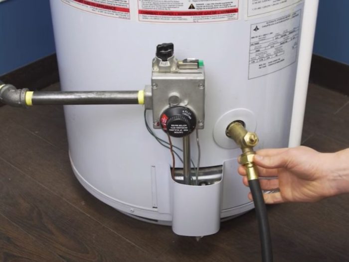 Water heater only drains with cold water on