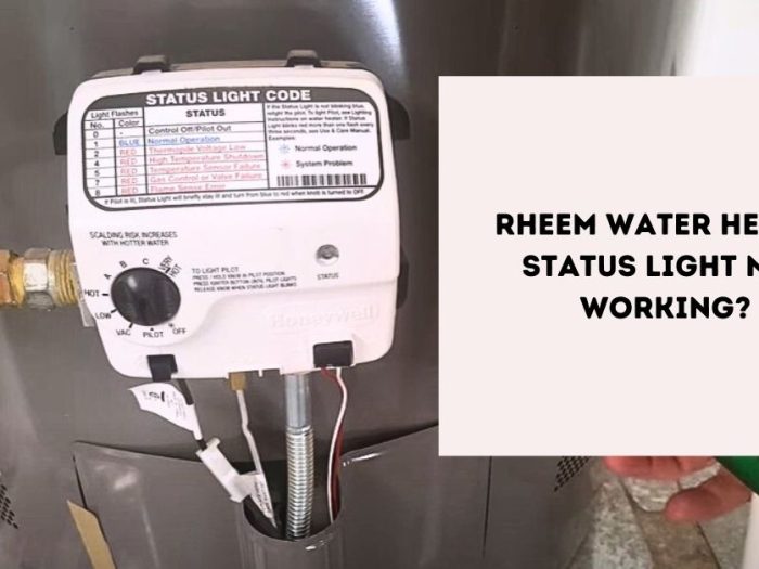 Rheem water heater status light not working